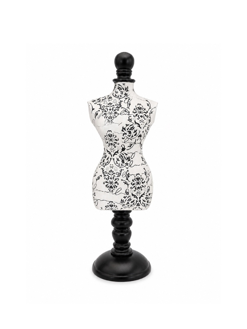 Black & White Decorative Dress Form Mannequin